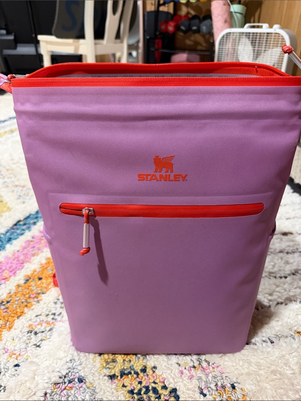 Stanley Pink Tote with Red Trim Insulated backpack